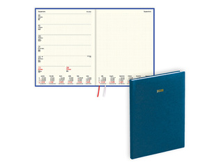 Dienasgrāmata Fortune, A4, mākslīgā āda ar faktūtu, zila