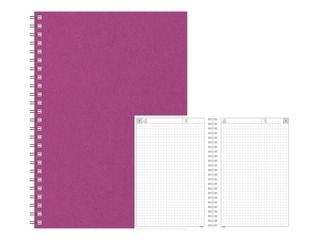 Dienasgrāmata - piezīmju bloks, A5 Cardboard, rūtiņu, rozā
