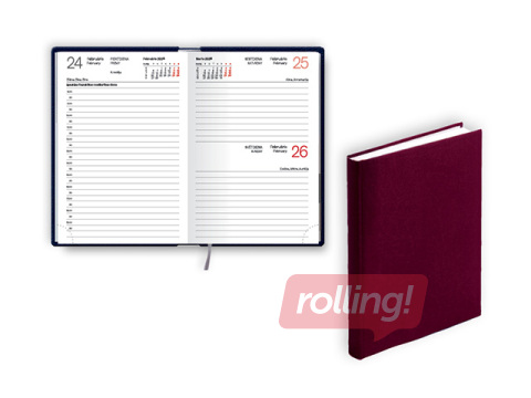 Kabatas kalendārs Mono, A6, basis, bordo