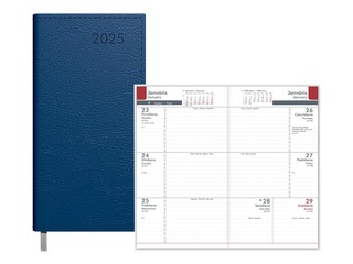 Pocket calendar Midi, leather imitation, dark blue