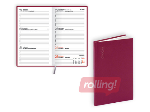 Kabatas kalendārs Pocket Flex, basis, bordo
