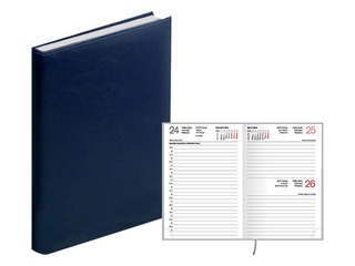 Kabatas kalendārs Mono, A6, mākslīgā āda, zils