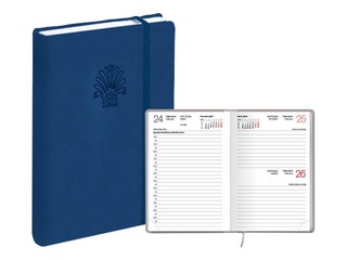 Kabatas kalendārs Mono, A6, mākslīgā āda Soft, tumši zils