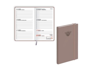 Kabatas kalendārs Pocket Soft, mākslīgā āda, brūns