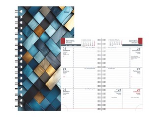Pocket calendar Midi Spiral Design, Artisan