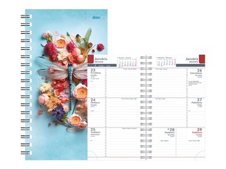 Pocket calendar Midi Spiral Design, Dragonfly