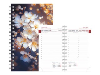 Pocket calendar Midi Spiral Design,  Spring Flowers