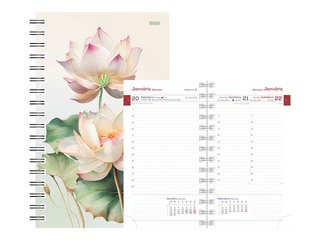Pocket calendar Midi Spiral Design, Lotus