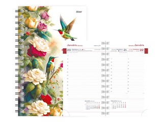 Pocket calendar Midi Spiral Design, Romance