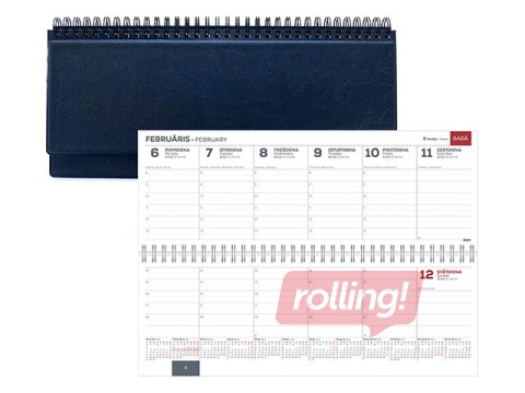 Galda kalendārs Memo, PVC, tumši zils
