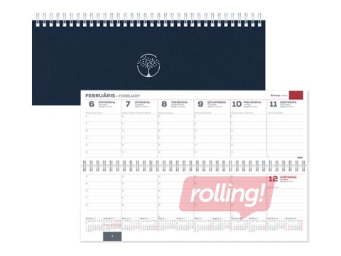 Galda kalendārs Memo Eco Cardboard, tumši zils