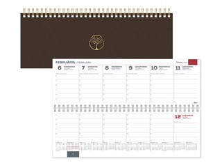 Galda kalendārs Memo Eco Cardboard, tumši brūns