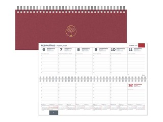 Galda kalendārs Memo Eco Cardboard, sarkans