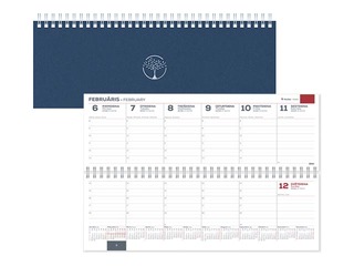 Galda kalendārs Memo Eco Cardboard, zils