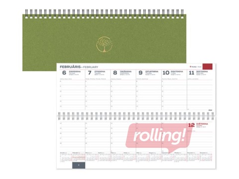 Galda kalendārs Memo Eco Cardboard, gaiši zaļš