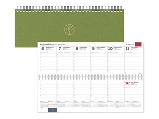 Galda kalendārs Memo Eco Cardboard, gaiši zaļš