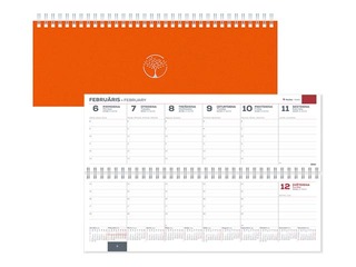 Galda kalendārs Memo Eco Cardboard, oranžs