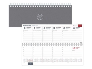 Galda kalendārs Memo Eco Cardboard, pelēks
