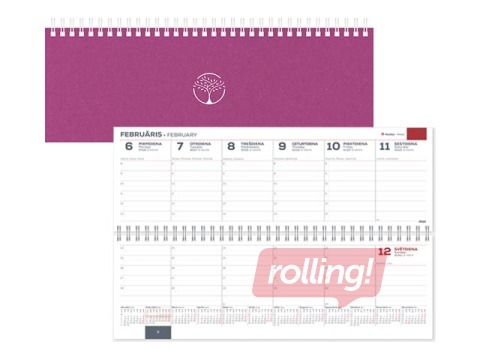 Galda kalendārs Memo Eco Cardboard, rozā