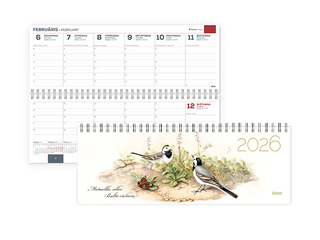 Galda kalendārs Memo Card, White Wagtail