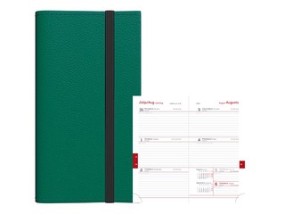 Skolēnu dienasgrāmata, 10.-12. kl., Midi Flex, 90x167 mm, tumši zaļa