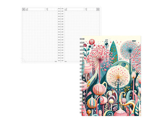 Dienasgrāmata - piezīmju bloks bez datumiem, Tempo Spiral, rūtiņu, Alice