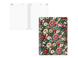 Dienasgrāmata - piezīmju bloks bez datumiem, Tempo Spiral, rūtiņu, Summer Night