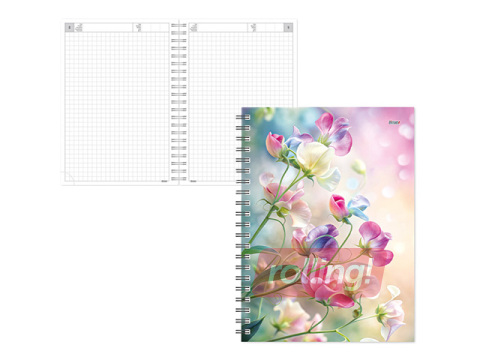 Dienasgrāmata - piezīmju bloks bez datumiem, Tempo Spiral, rūtiņu, Morning Kiss