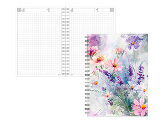 Dienasgrāmata - piezīmju bloks bez datumiem, Tempo Spiral, rūtiņu, Simple Beauty