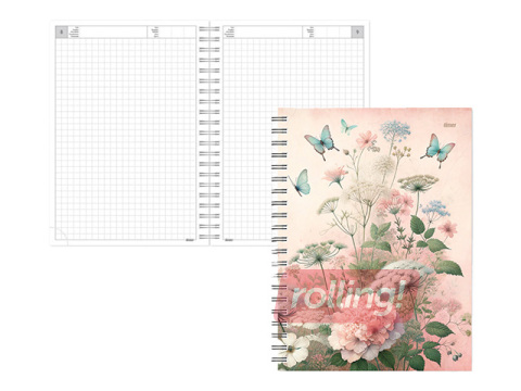 Dienasgrāmata - piezīmju bloks bez datumiem, Tempo Spiral, rūtiņu, Magic