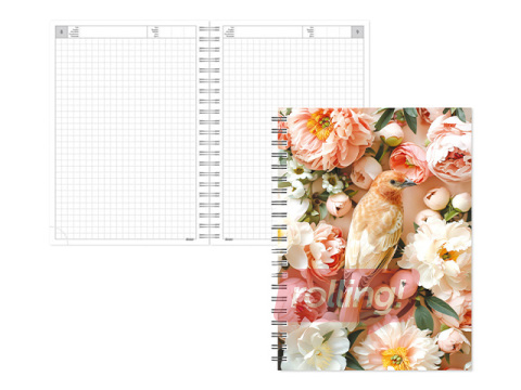 Dienasgrāmata - piezīmju bloks bez datumiem, Tempo Spiral, rūtiņu, Paradise