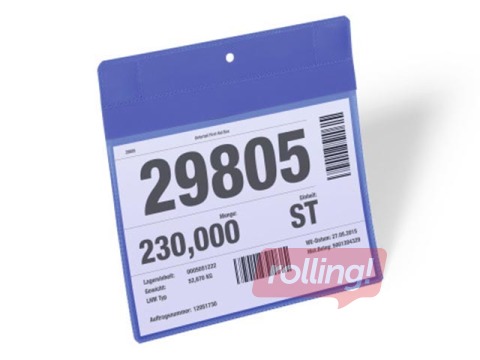 Informācijas kabata Durable, magnētiska, A5, horizontāla, zila, 1 gab.