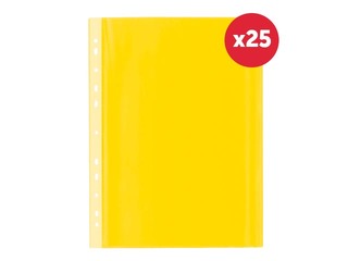 Dokumentu kabatiņas Fedak Plast, A4, 46 mic., 25 gab., dzeltena