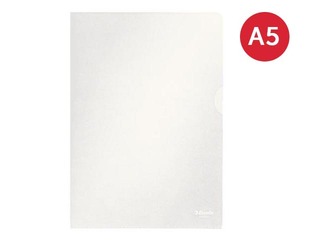 Mape - stūrītis Esselte, A5, matēta, caurspīdīga, 100 gab.