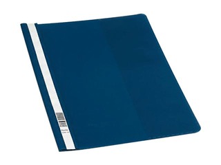 Clear view folder Bantex, A4+ with Pocket and Label on Spine, blue