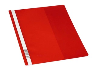 Clear view folder Bantex, A4+ with Pocket and Label on Spine, red
