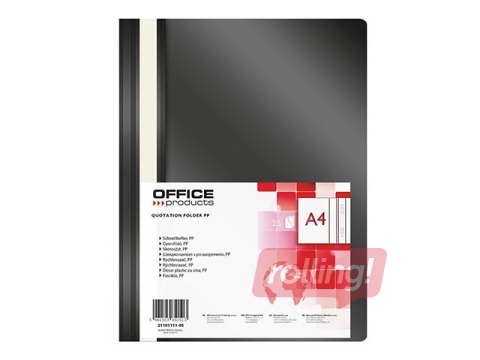 Папка - скоросшиватель Office Products, A4, черная
