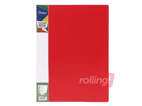 Mape ar 10 kabatiņām Forpus, A4, sarkana