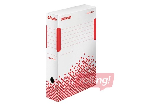 Arhīva kaste Esselte Speedbox, A4, 8 cm, kartona, balta