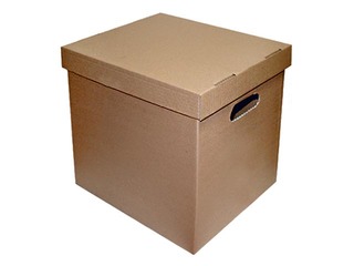 Arhīva kaste ar vāku SM·LT, 360 x 290 x 350 mm, kartona, brūna