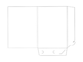 Mape kartona, A4, balta bez apdrukas