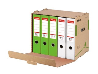 Arhīva kaste Esselte Eco mapēm reģistriem, atverama no priekšas, kartona, brūna
