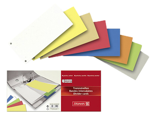 Page dividers Brunnen, cardboard, 10.5x24 cm, 100 pcs, colour mix