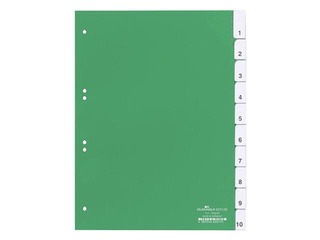 Dokumentu sadalītājs Durable, 10 sadaļas, A4, ar maināmiem indeksiem