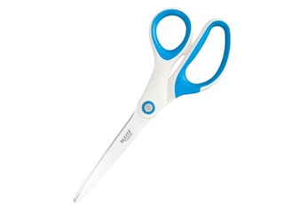 Scissors Leitz WOW, titanium, 20.5 cm, blue