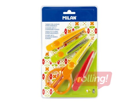 Šķēres bērniem Milan Zig-zag, maināmi asmeņi, 16cm