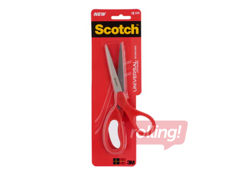 Šķēres Scotch Universal, 18 cm, sarkanas
