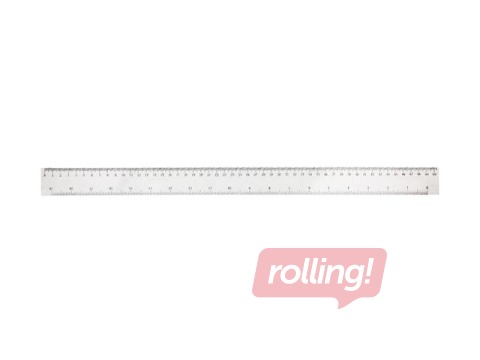 Lineāls Grand, plastmasas, caurspīdīgs, 50cm