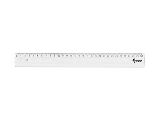 Lineāls Forpus, plastmasas, caurspīdīgs, 30cm
