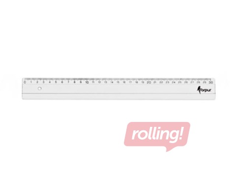 Lineāls Office Point, plastmasas, caurspīdīgs, 30cm